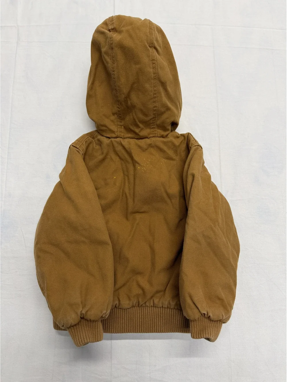 Carhartt Toddler Hooded Work Jacket 3T Brown Quilted Lined